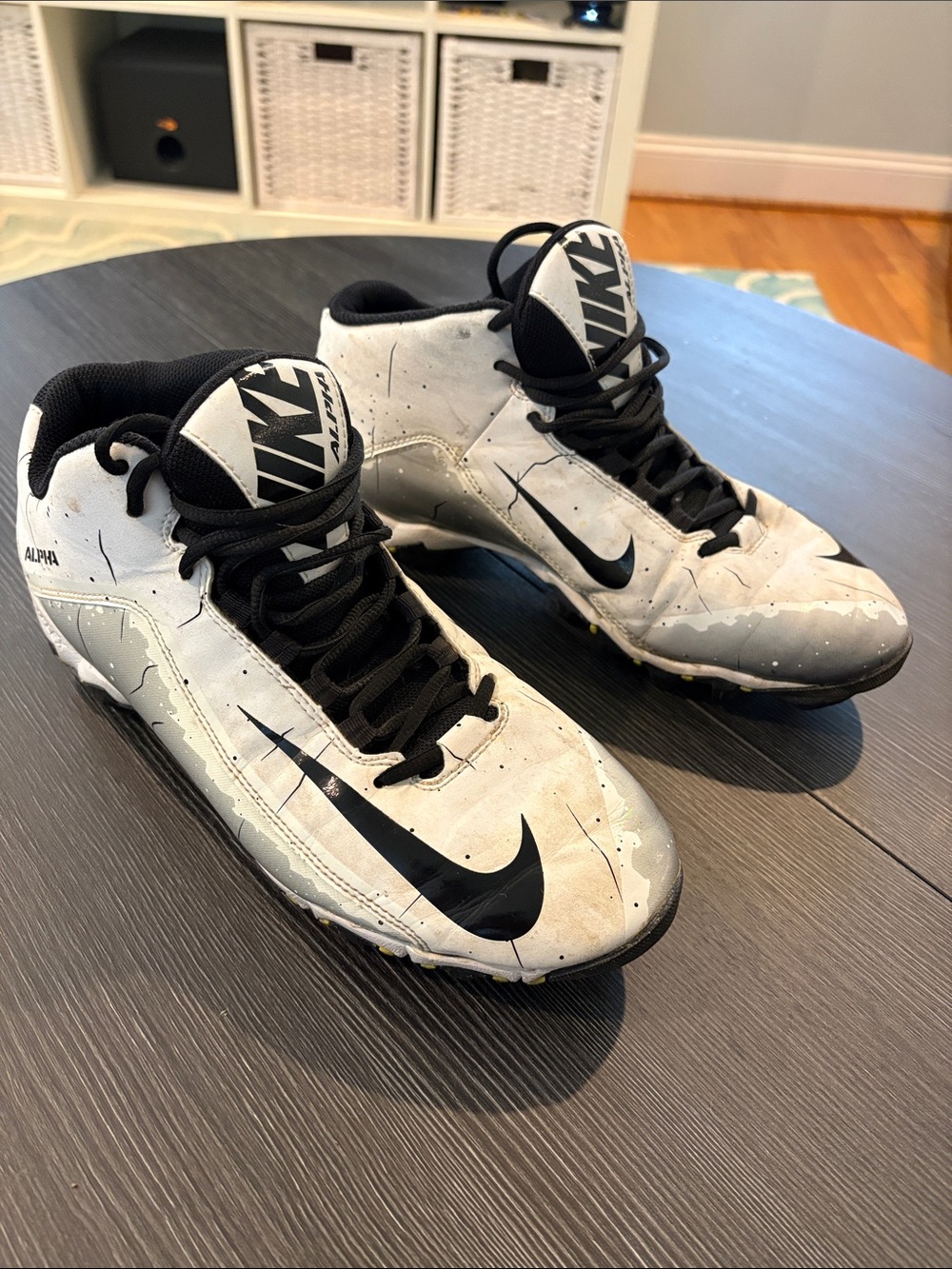 Nike Men’s White and Black Athletic football Cleats